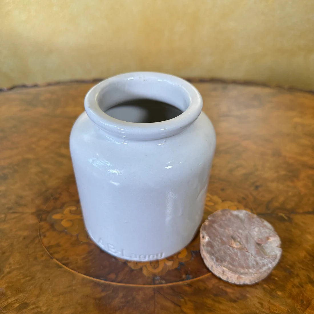Lab Lagny Stoneware Pot Jar with Cork Lid