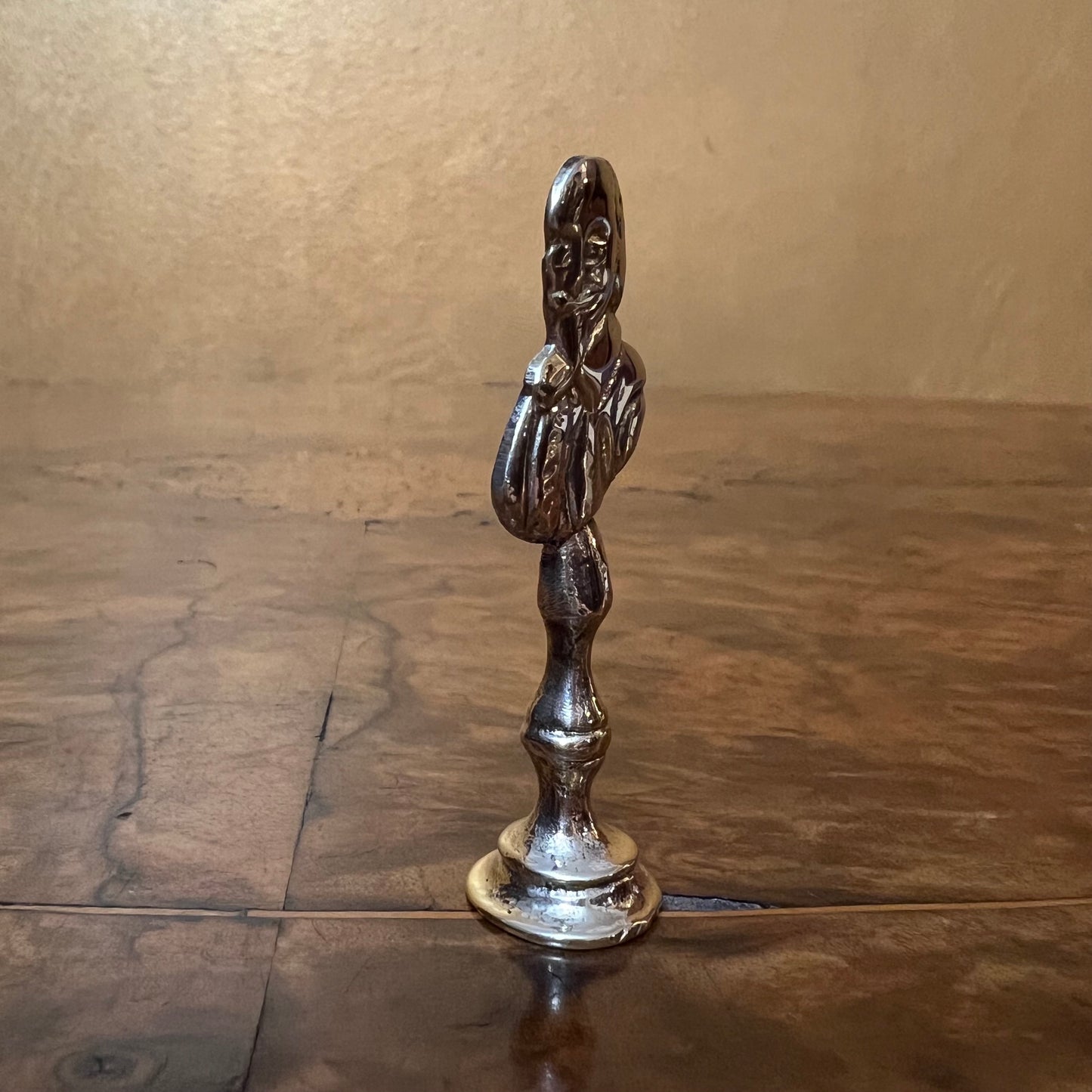 Man Bust Brass Pipe Tamper Vintage