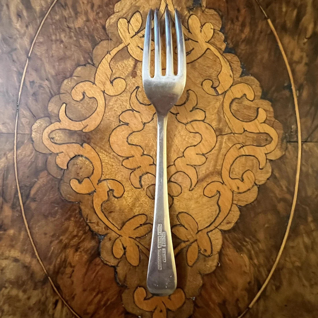 Vintage Nickel Silver Dessert Fork