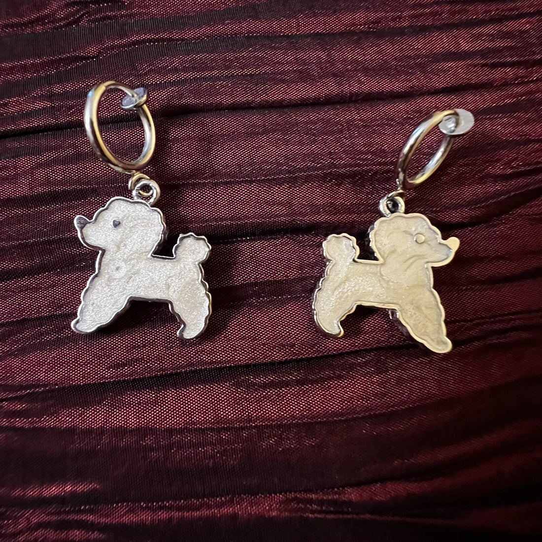 Vintage Poodle Shaped Earrings