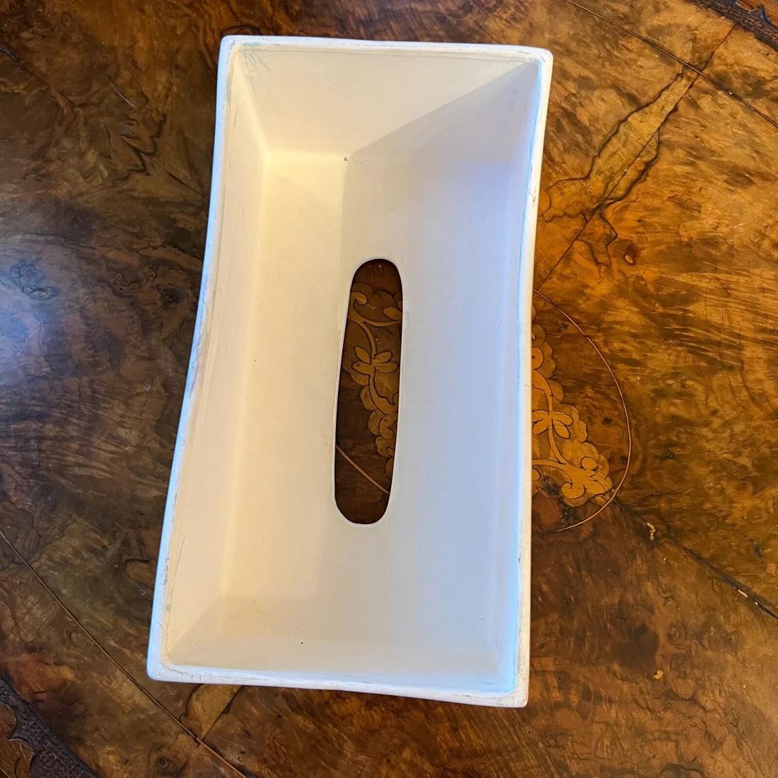 Vintage Porcelain Hand Made Tissue Box