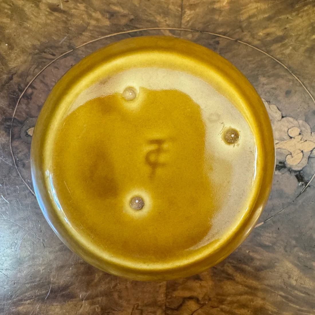 Pottery Brown Glaze Bowl Vase