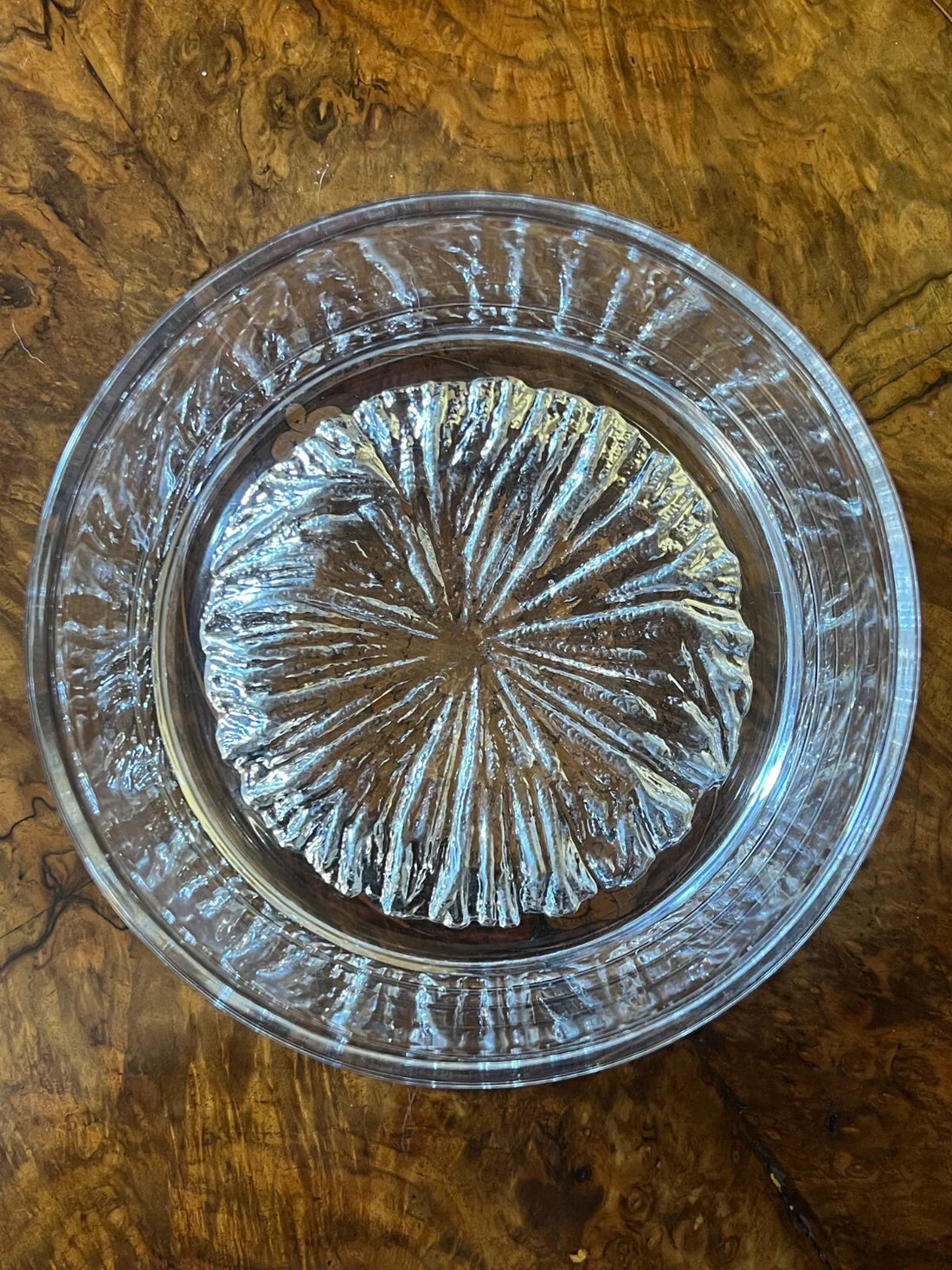 Vintage Pressed Base Glass Bowl
