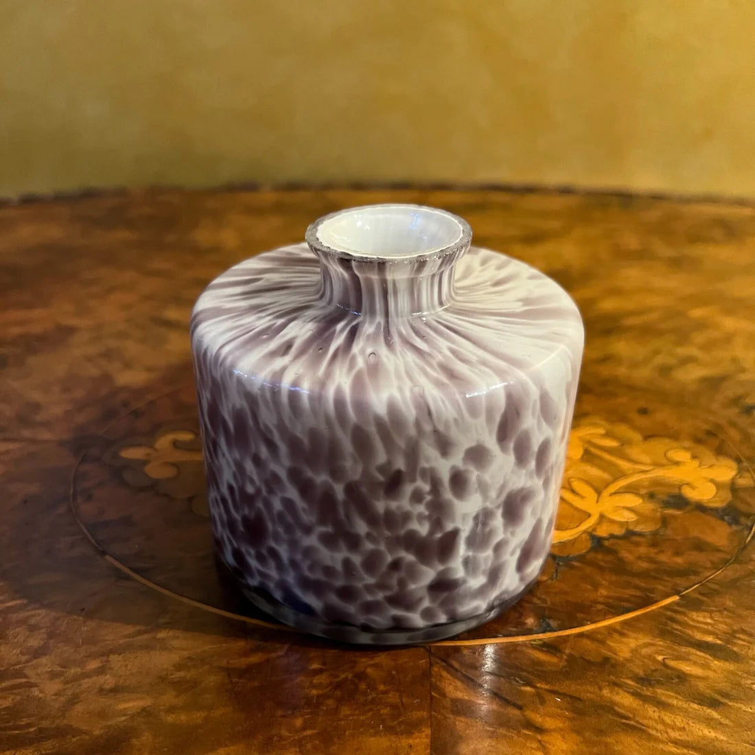 Purple Marle Glass Small Vase