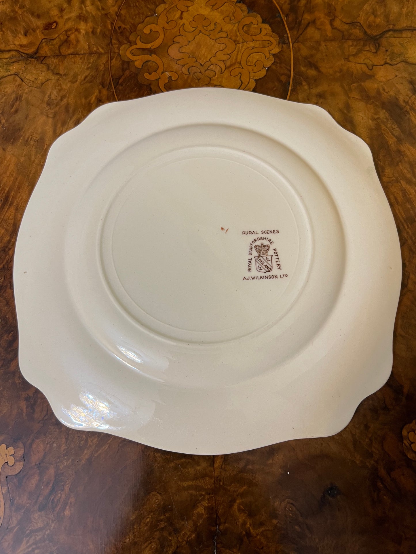 Royal Staffordshire Rural Scene Print Square Plate