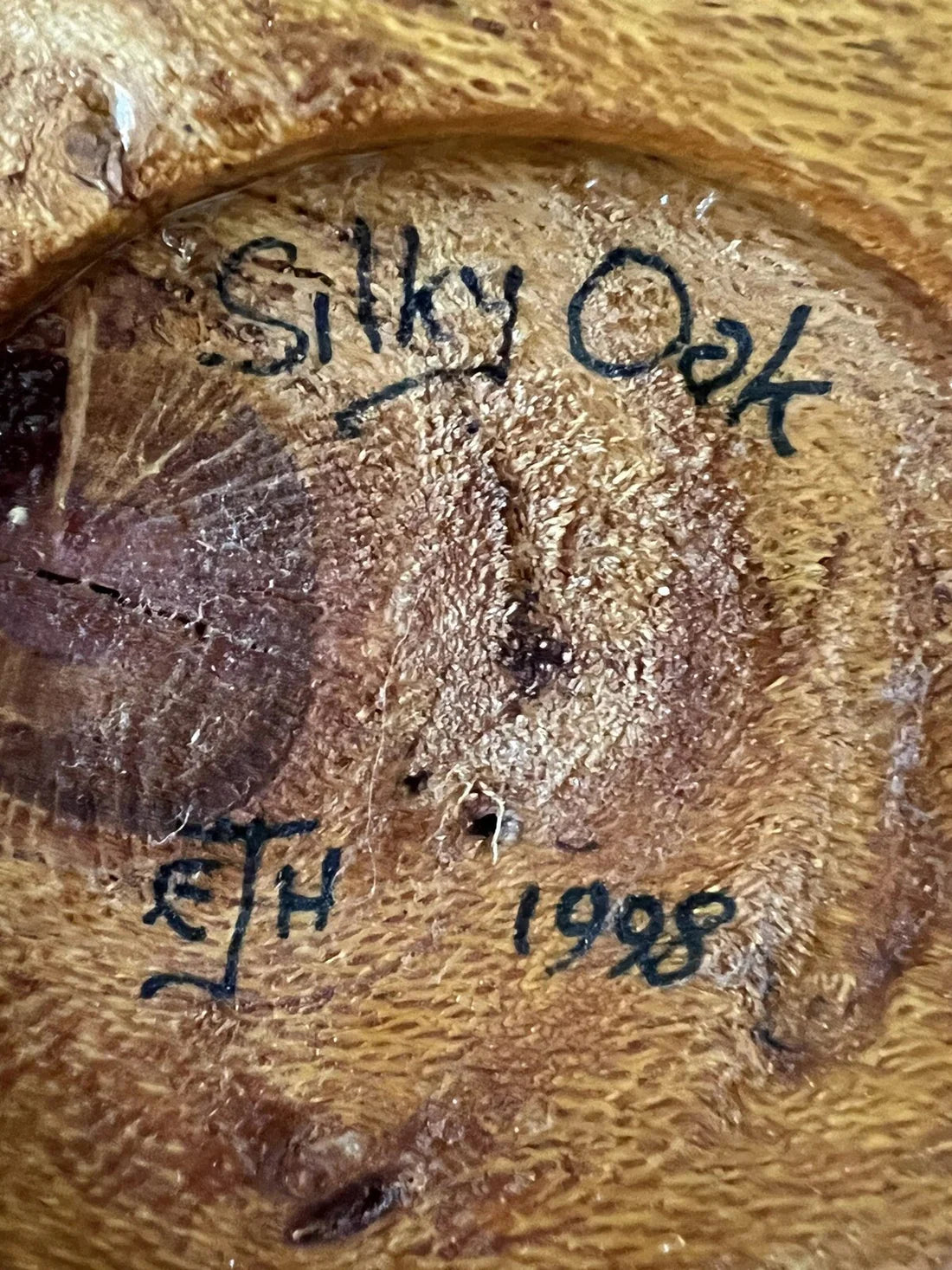Silky Oak Wood Display Bowl By EJH