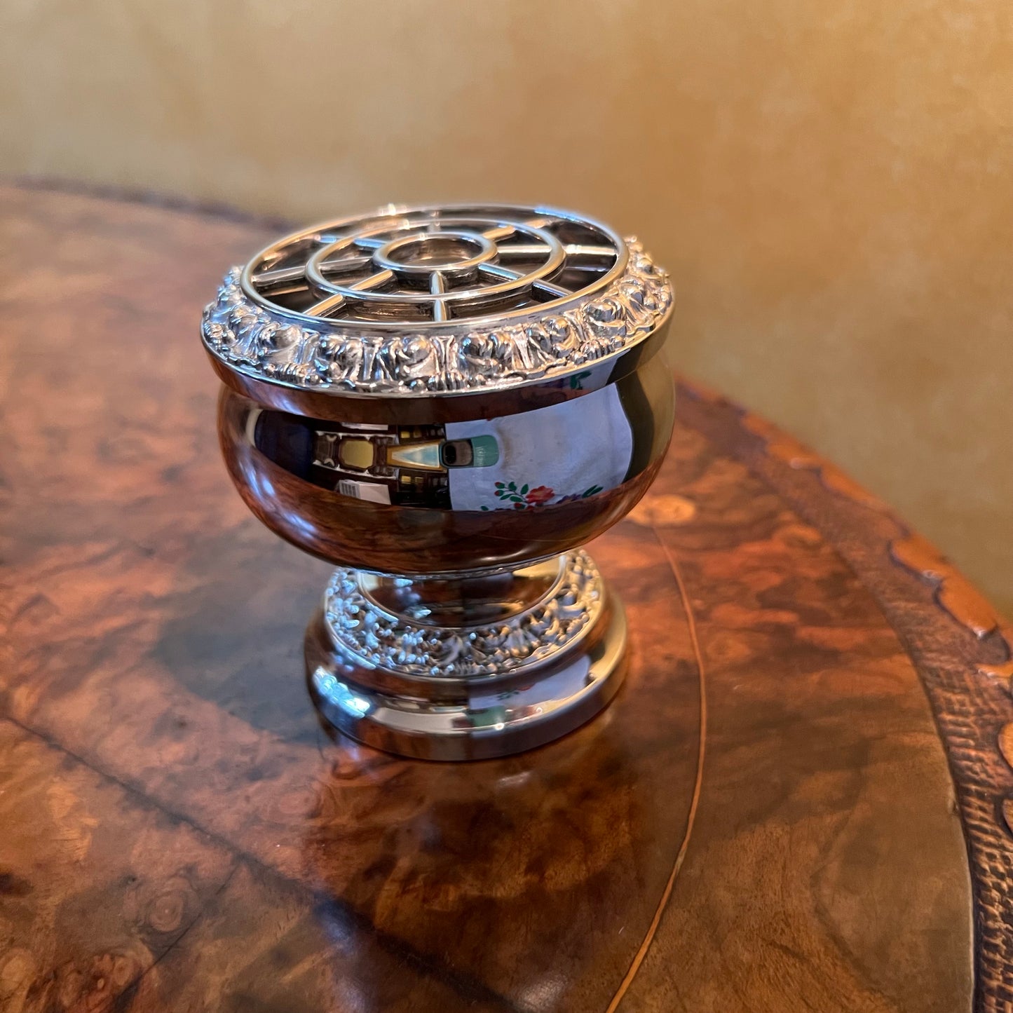 Silver Plated Ian Health Rose Vase