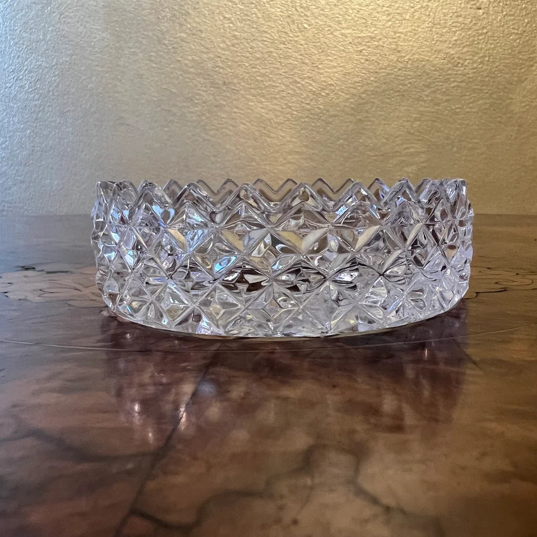 Vintage The European Collection Crystal Small Dish/Ashtray