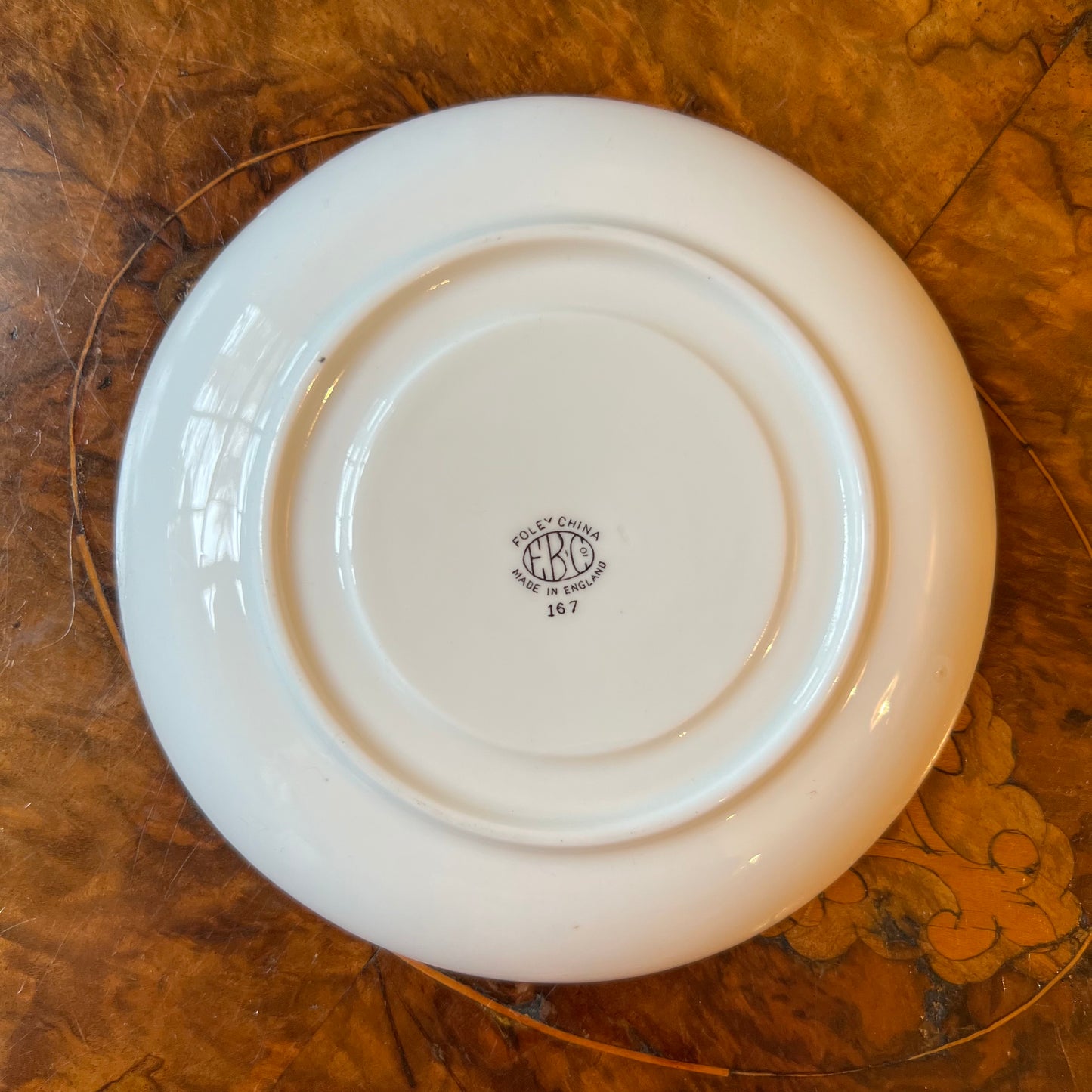 Vintage Foley Black & White Print Saucer