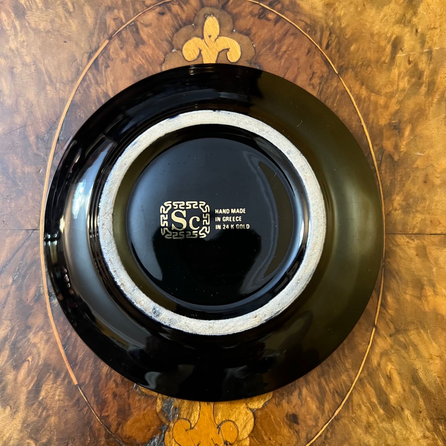 Vintage Greece 24k Gold Coffee Saucer