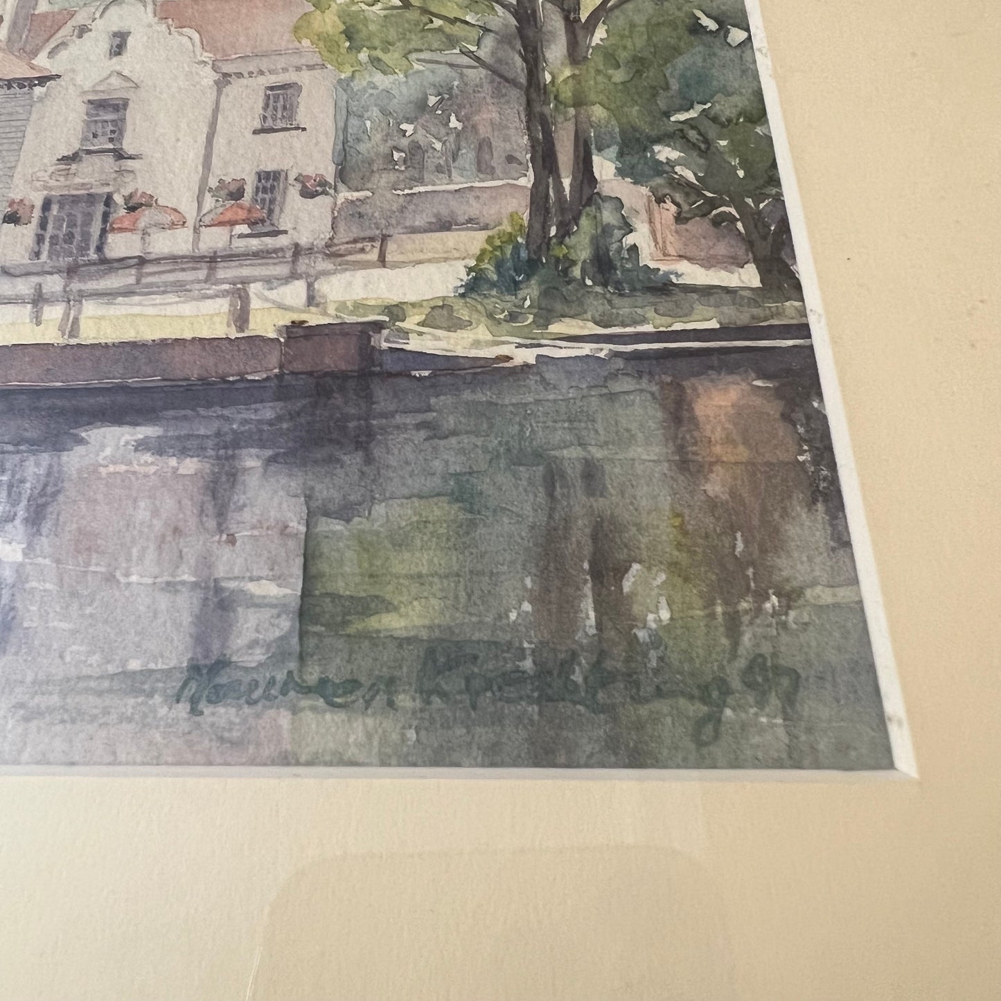 Vintage House Watercolour By Maureen Krechting