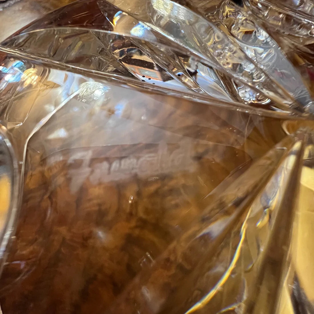 Vintage Inwald Crystal Bowl On Feet