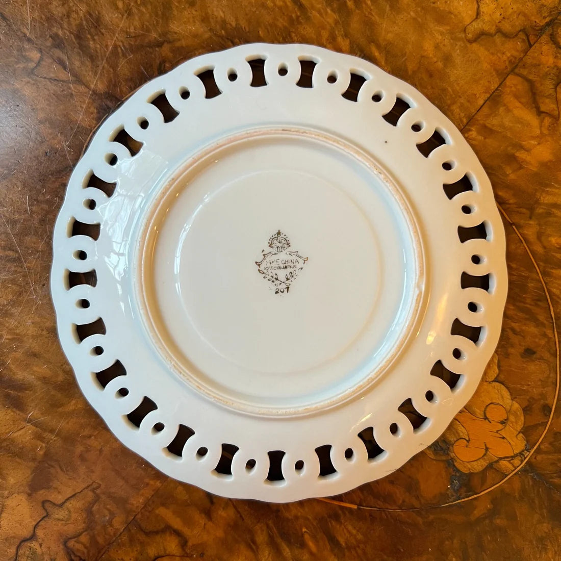 Vintage Japanese Pink Floral Lusterware Tea Cup & Saucer