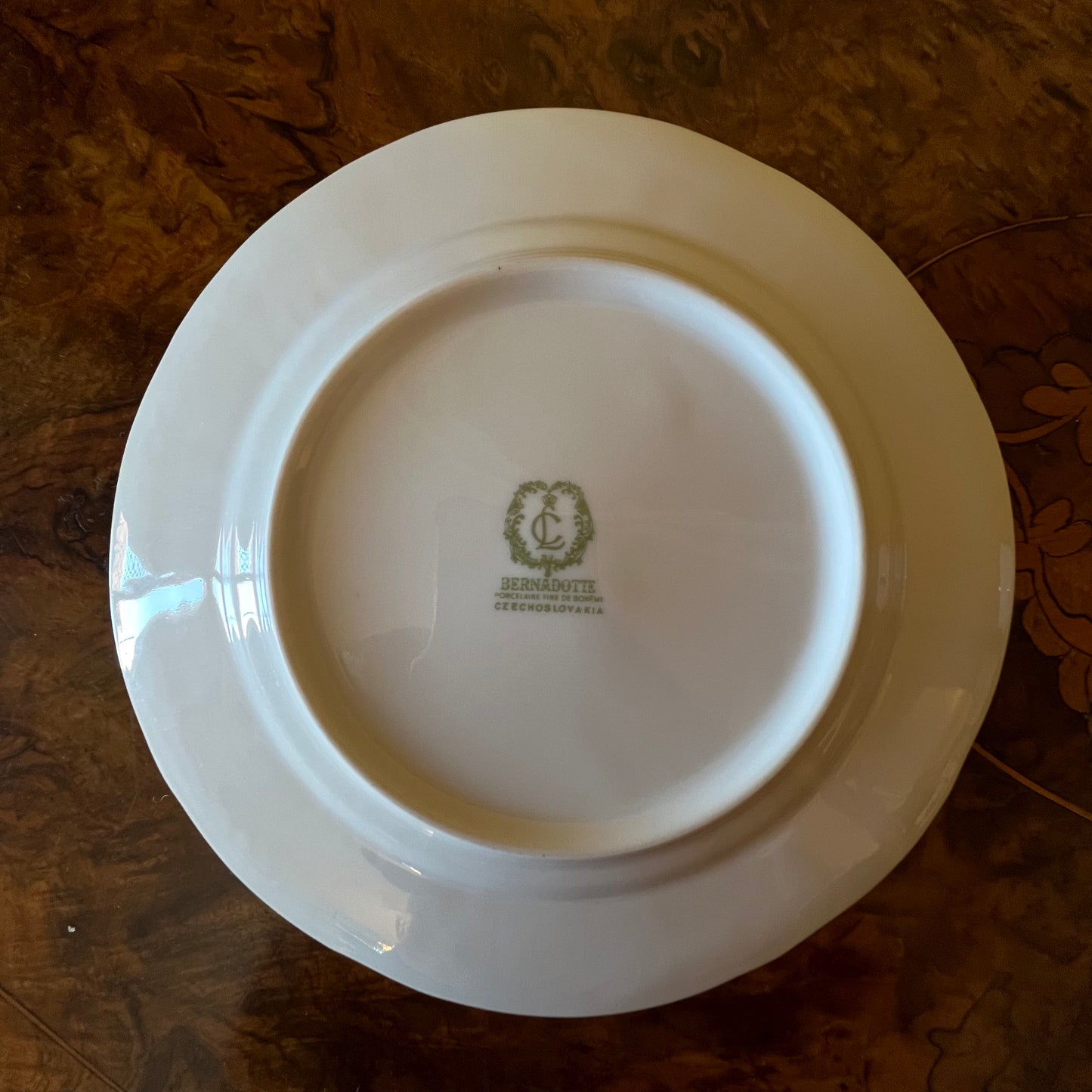 Vintage LC Bernadotte Floral Gold Trim Side Plate