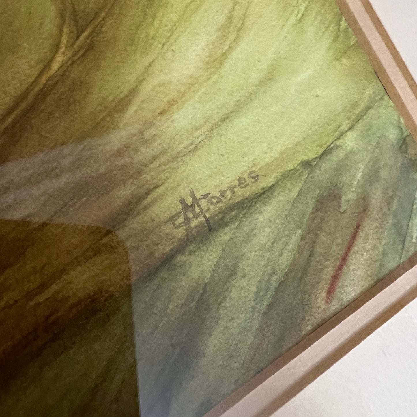 Vintage Landscape Watercolour By Morres