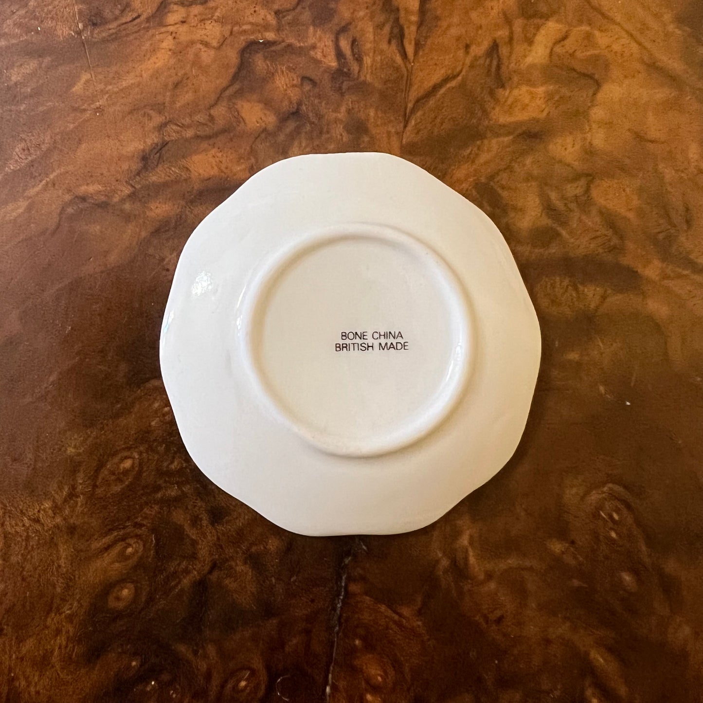 Vintage Miniature Bird & Thistle Print Pin Dish
