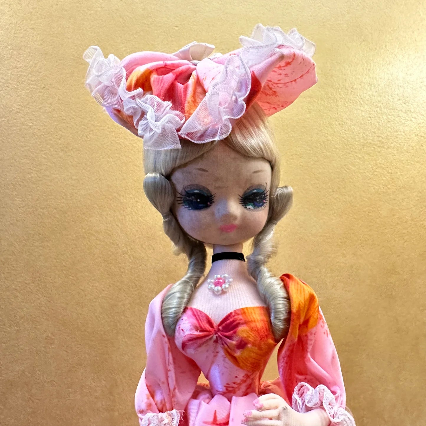 Vintage Miss Pieta Pink Dress Korean Doll