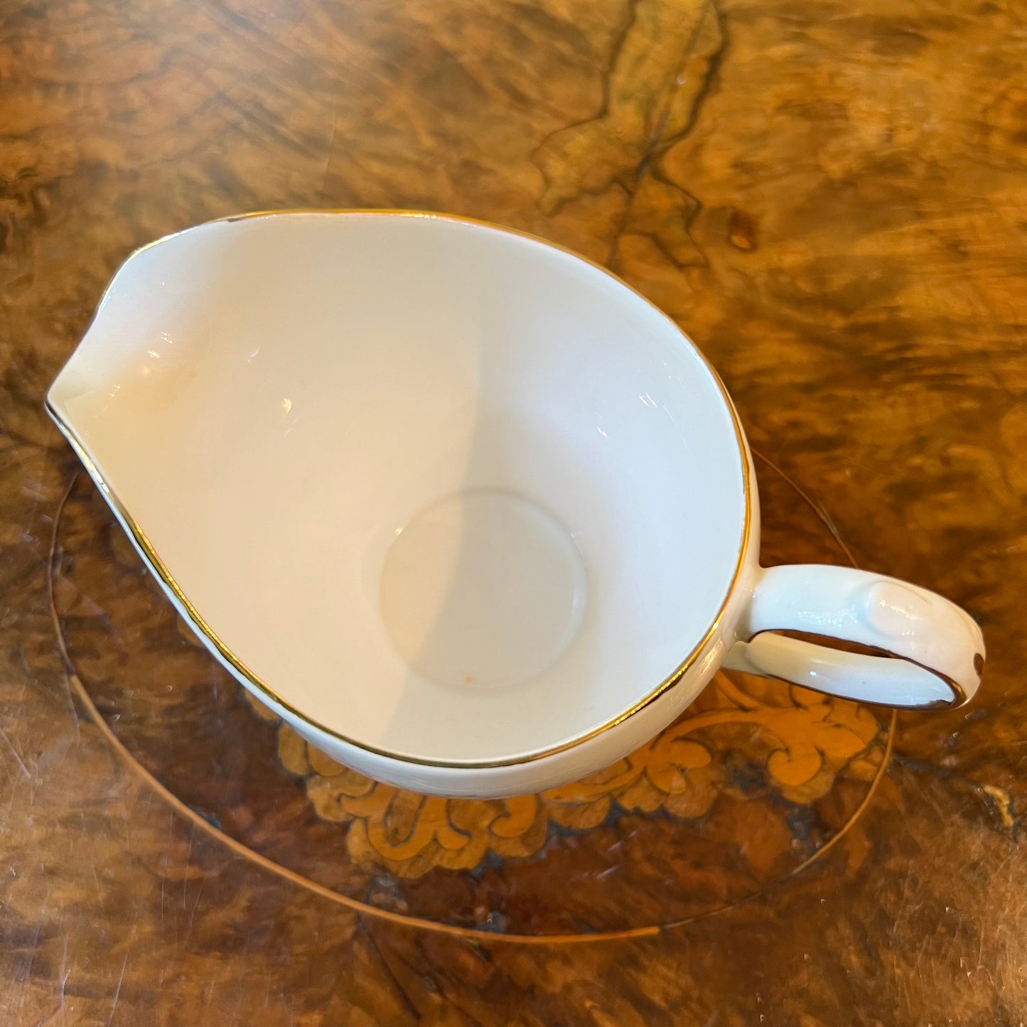 Vintage Queen Anne Pink & Yellow Roses Creamer