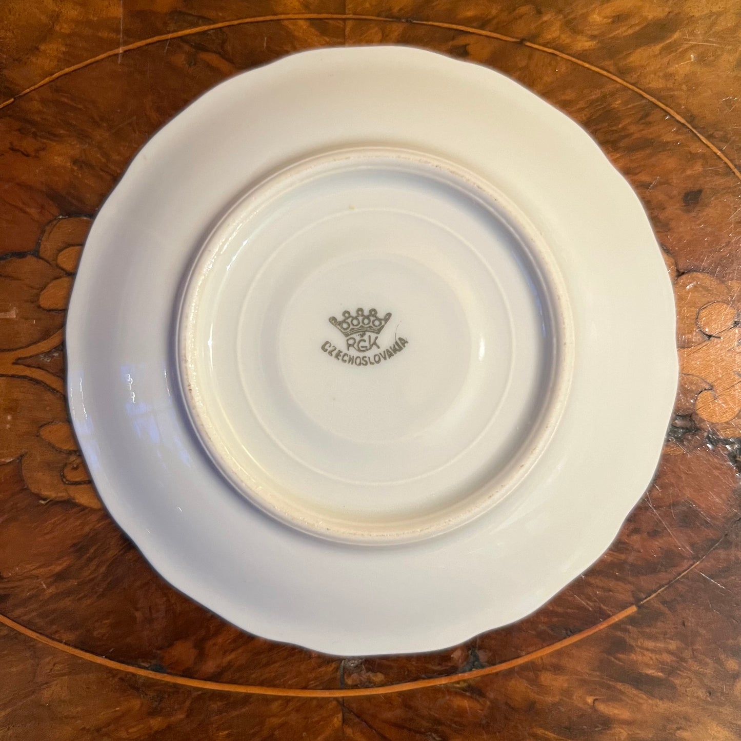 Vintage R & K Czechoslovakia Turquoise Coffee Saucer