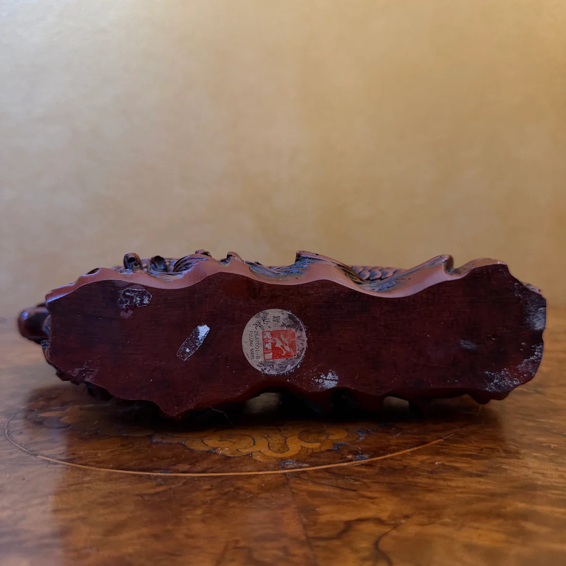 Vintage_Red_Resin_Dragon_Boat_Statue_Figurine_Good_Fortune_jpg