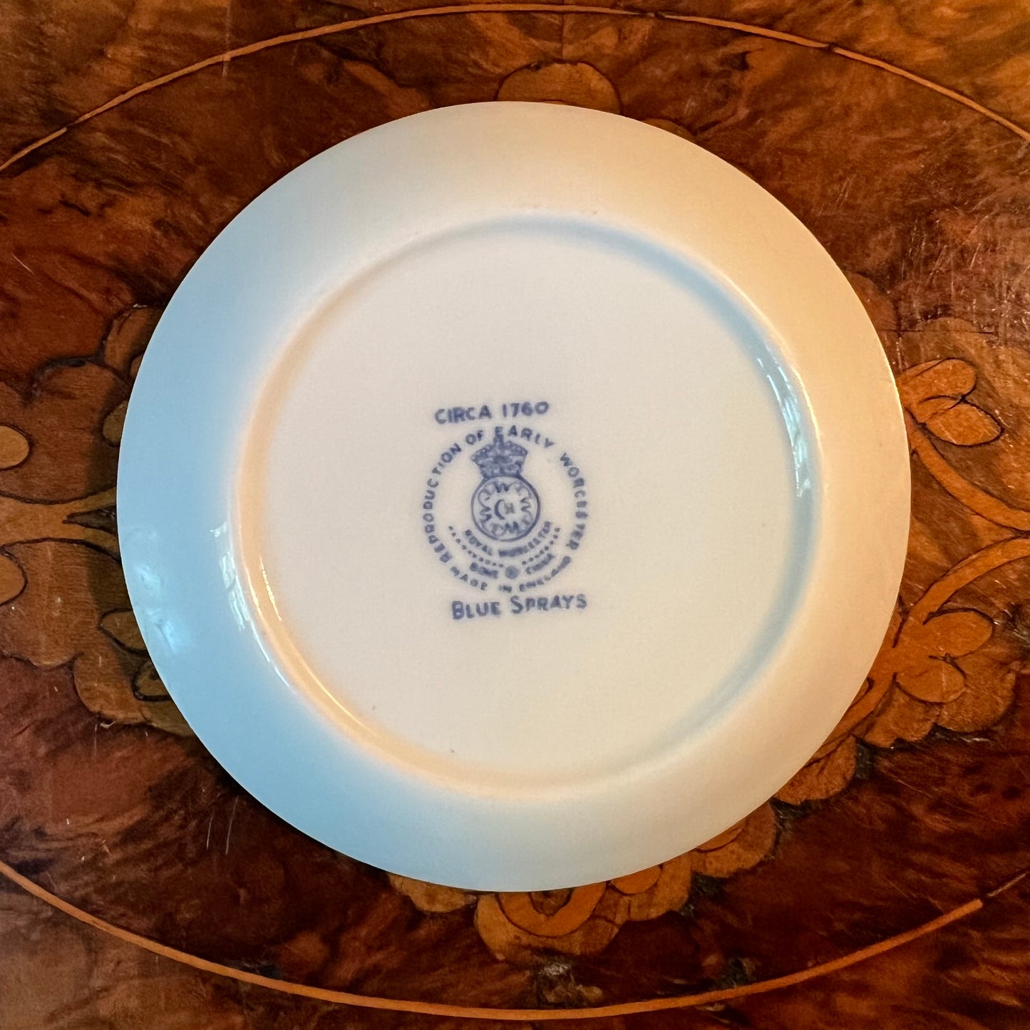 Vintage Royal Worcester Blue Sprays Small Dish