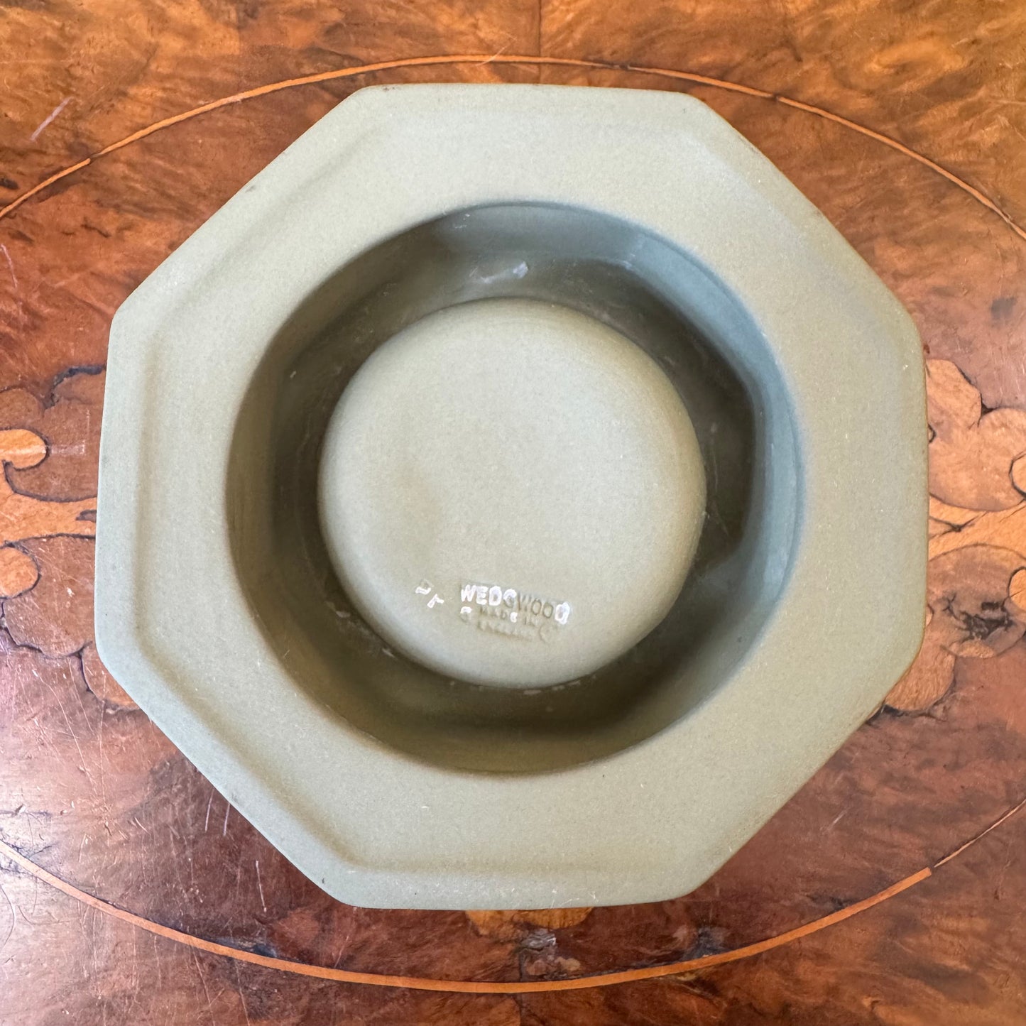 Vintage Wedgwood Green Jasperware Tea Light