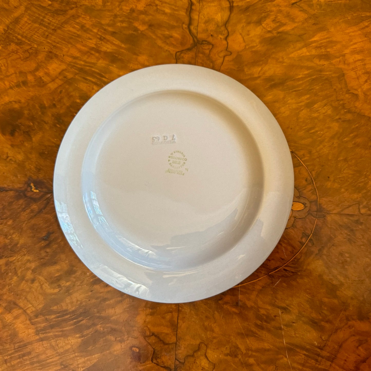 Vintage Wedgwood Queens Ware Blue Embossed Cream Side Plate