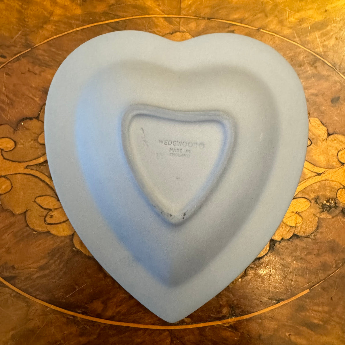 Wedgwood Blue Jasperware Royal Birth 1982 Heart