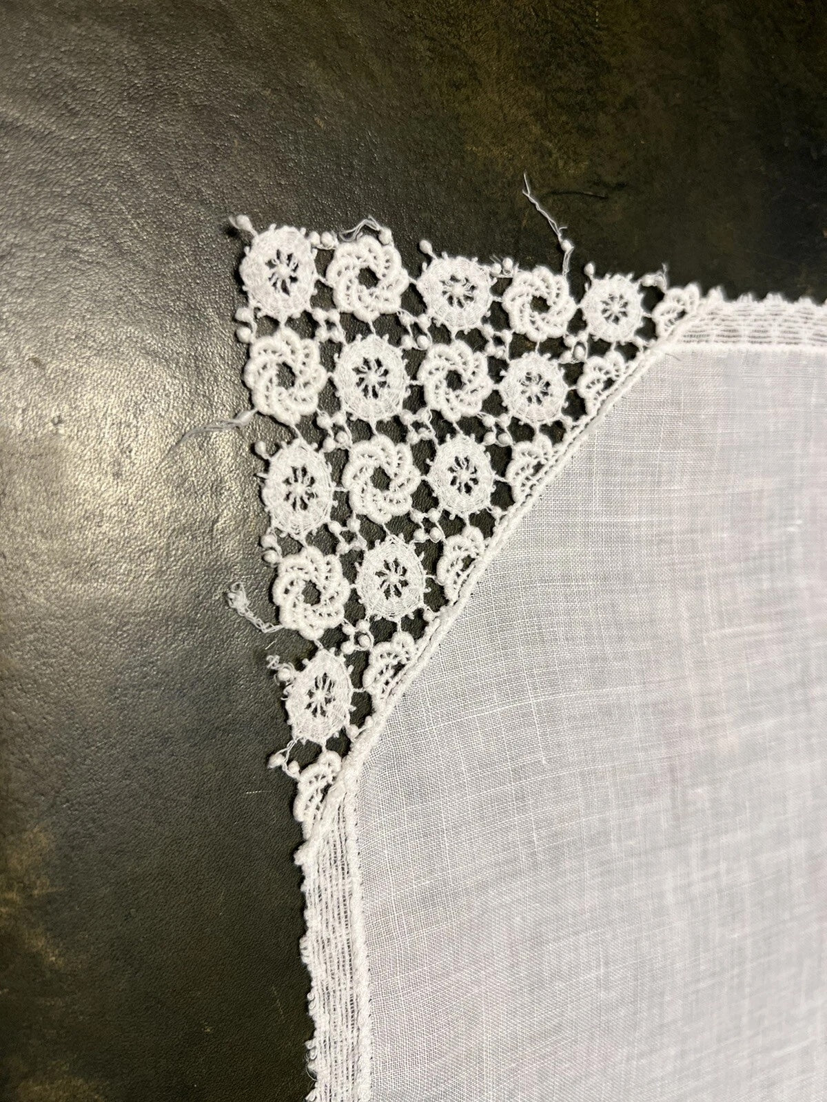 Vintage White Lace Square Doily