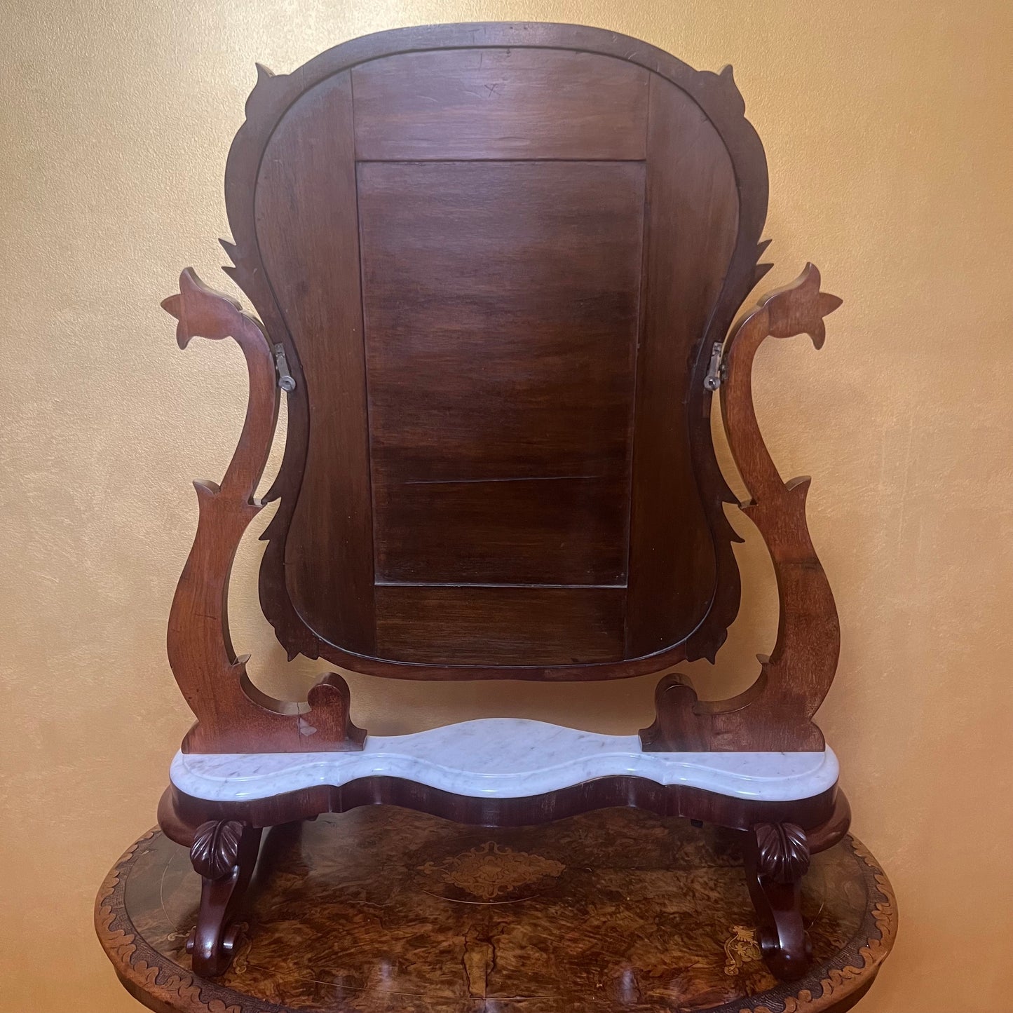 mahogany antique mirror