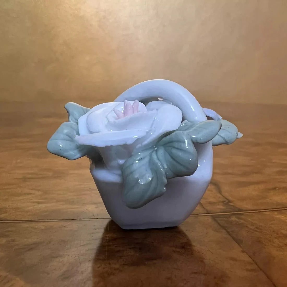 Miniature Porcelain Flower Basket