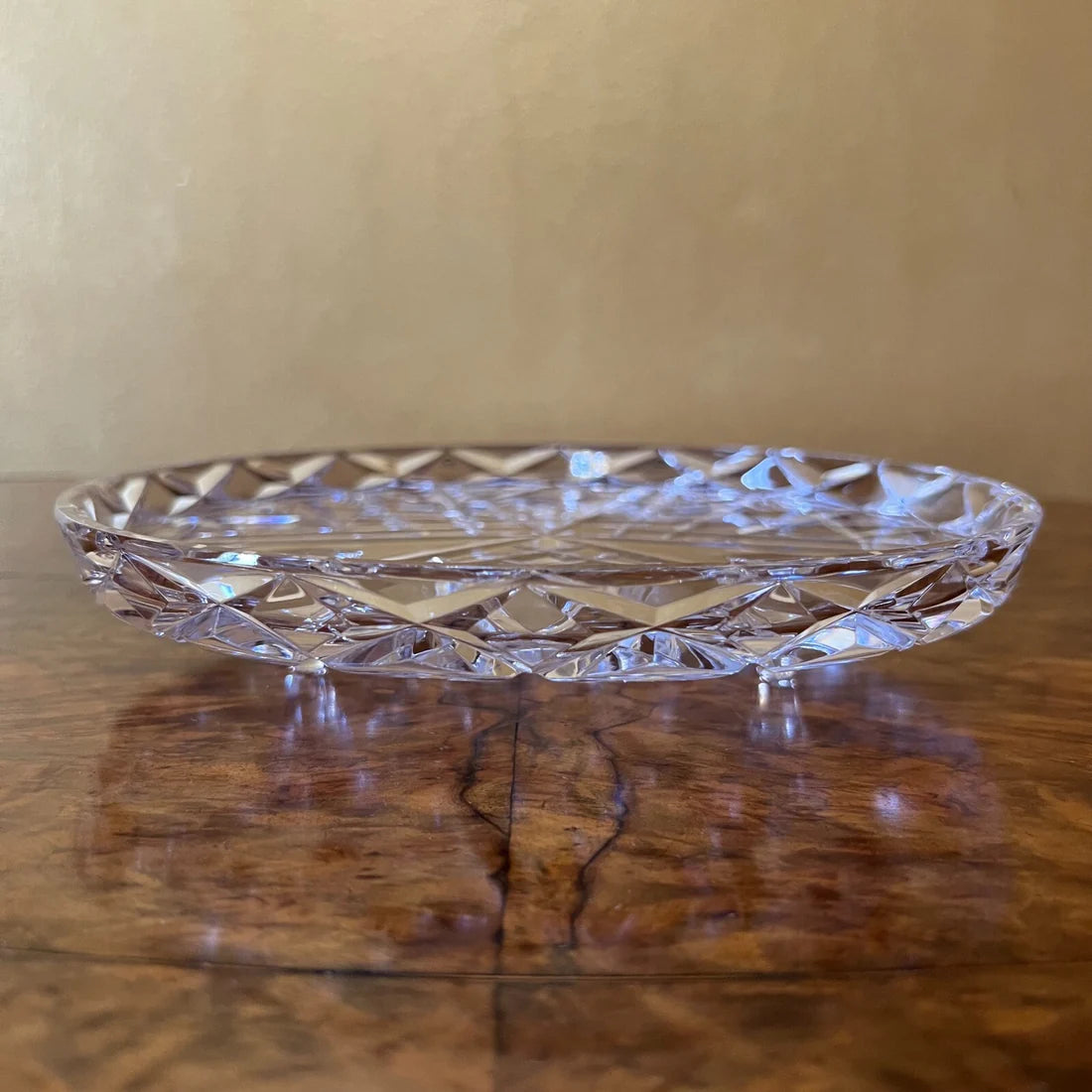 Vintage Glass Cake Plate On Legs