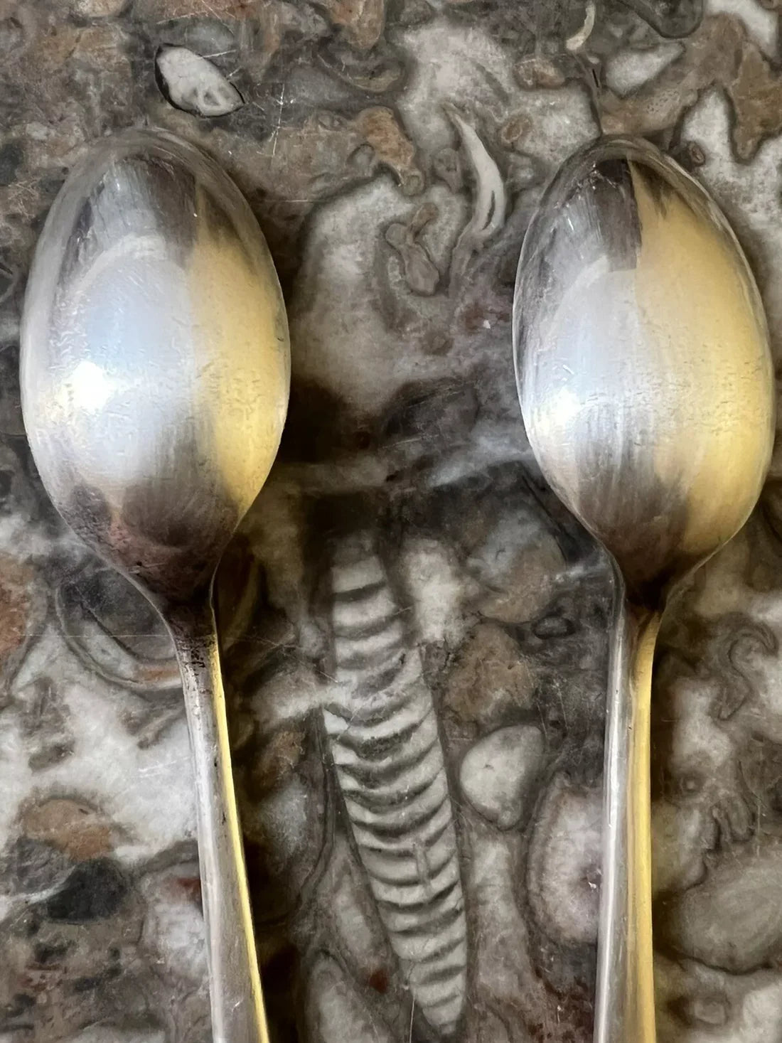 Antique Walker & Hall Sheffield Silver Plated Small Spoons Pair
