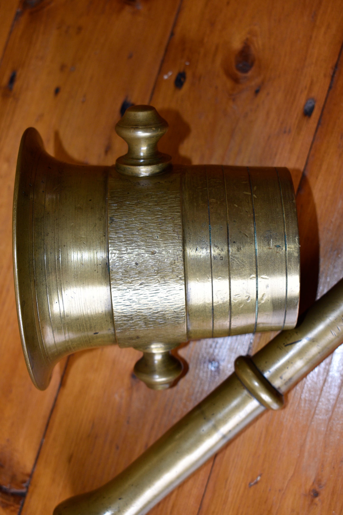 Antique Bronze Mortar & Pestle Set