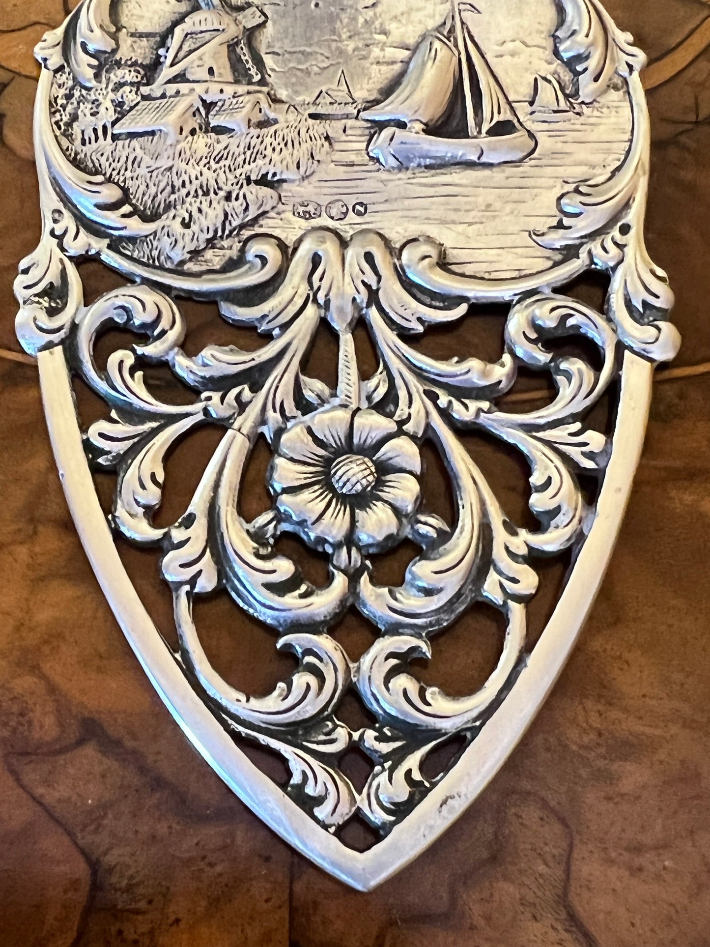 Antique Dutch Silver Sailors Serving Utensil