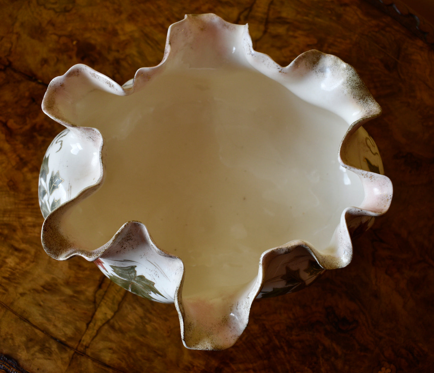 Antique European Porcelain Floral Display Bowl