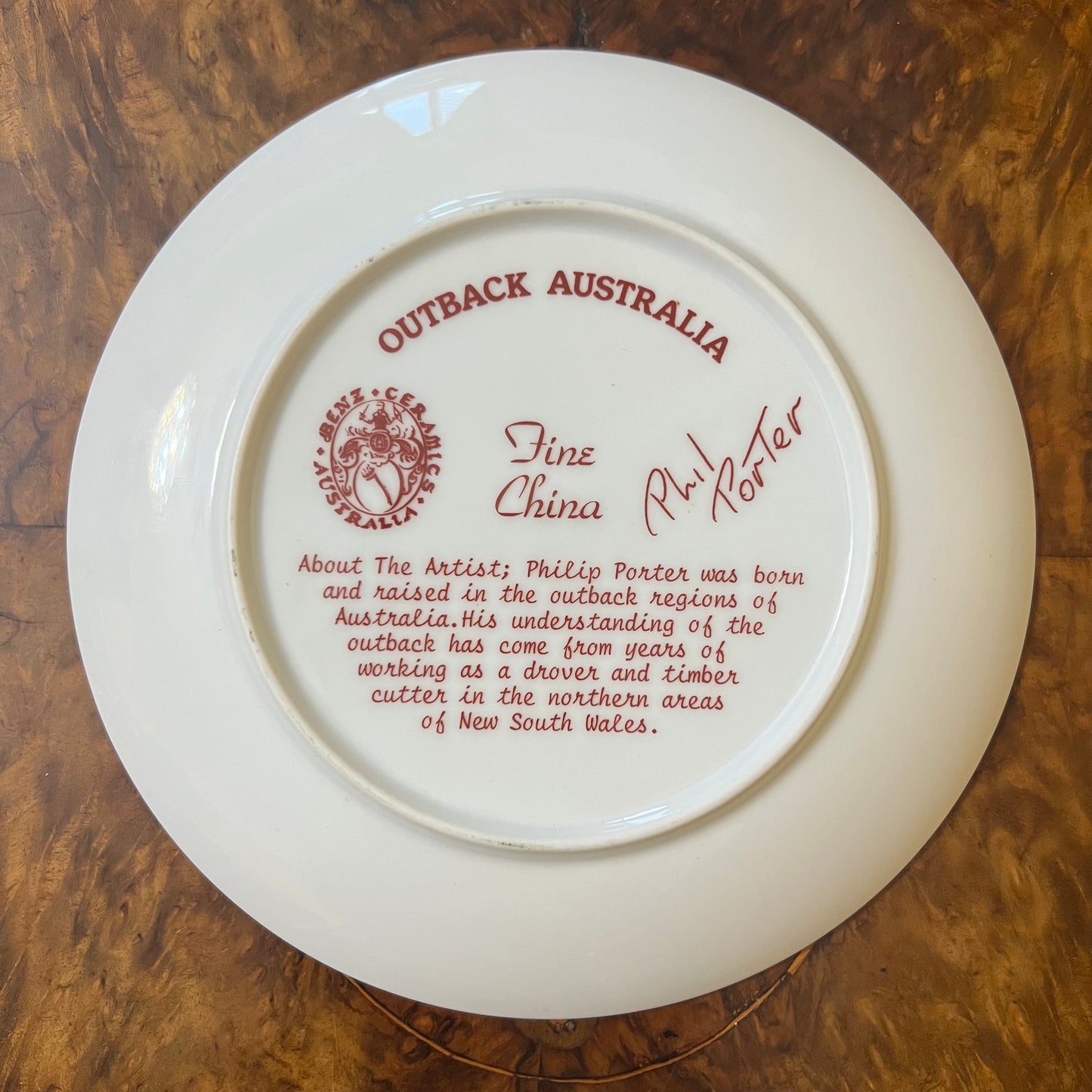 Benz Ceramic Outback Australia Plate