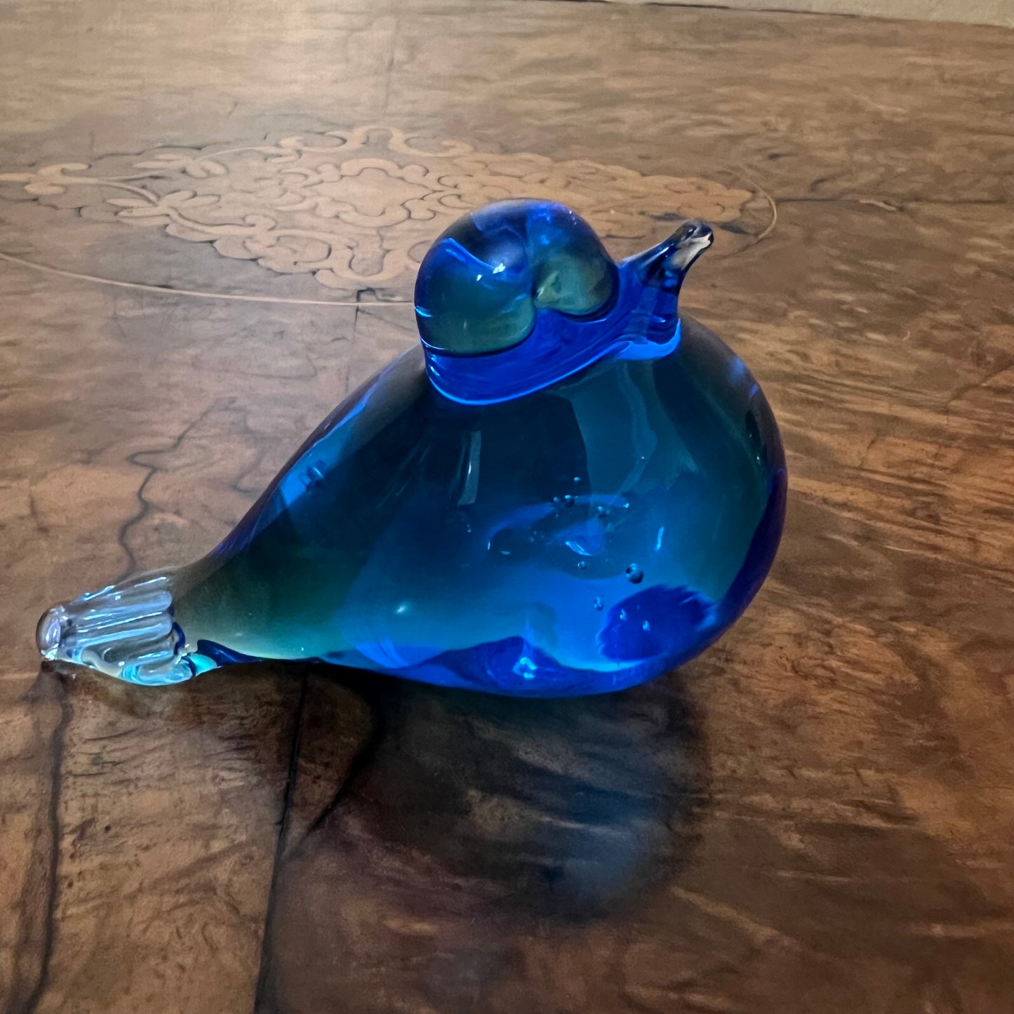 Blue Bird Glass Figurine Ornament