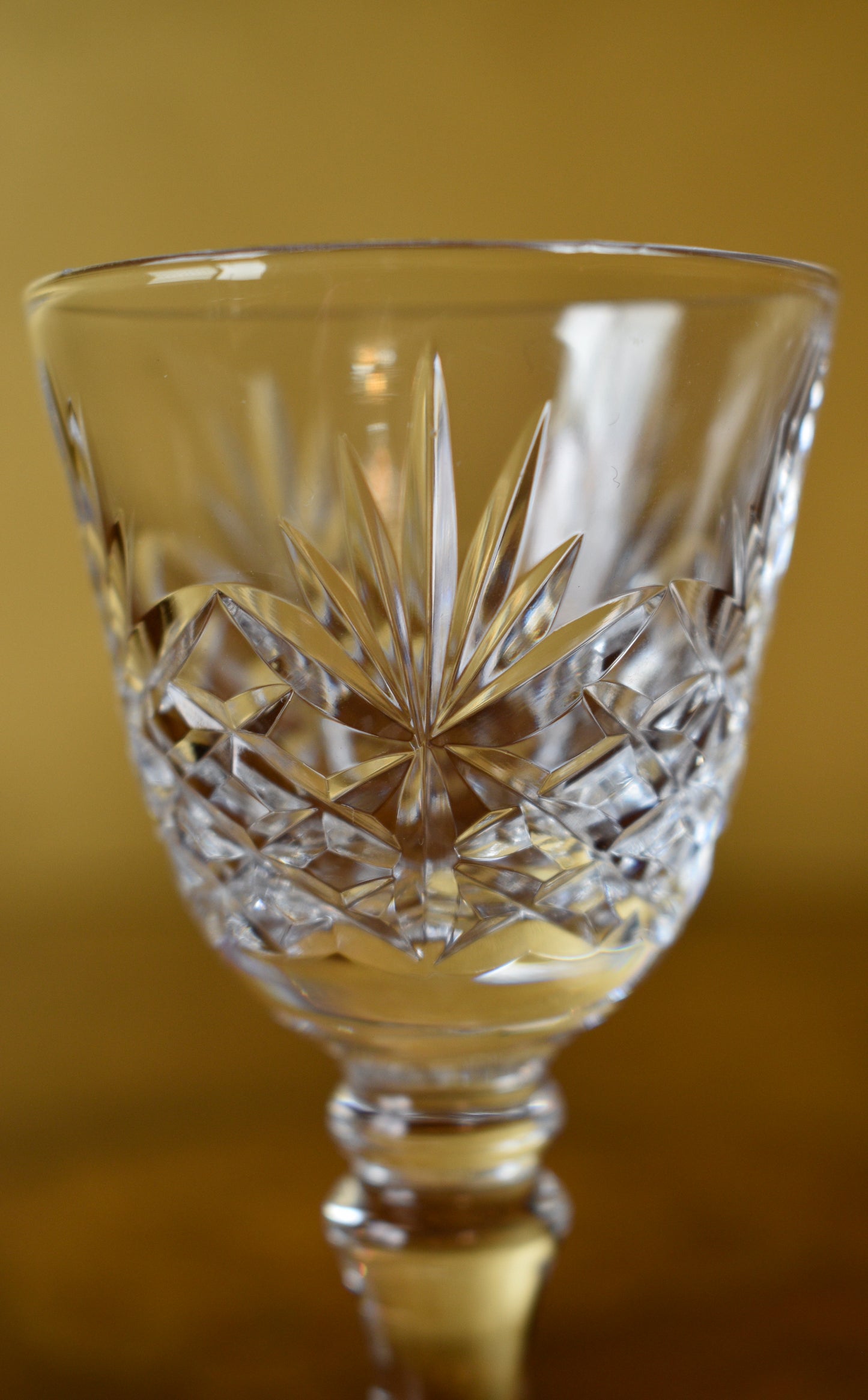 Crystal Cut Port Glasses Set Of 6
