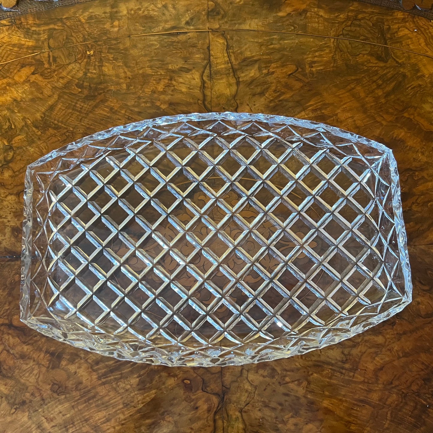 Diamond Cut Design Rectangle Tray