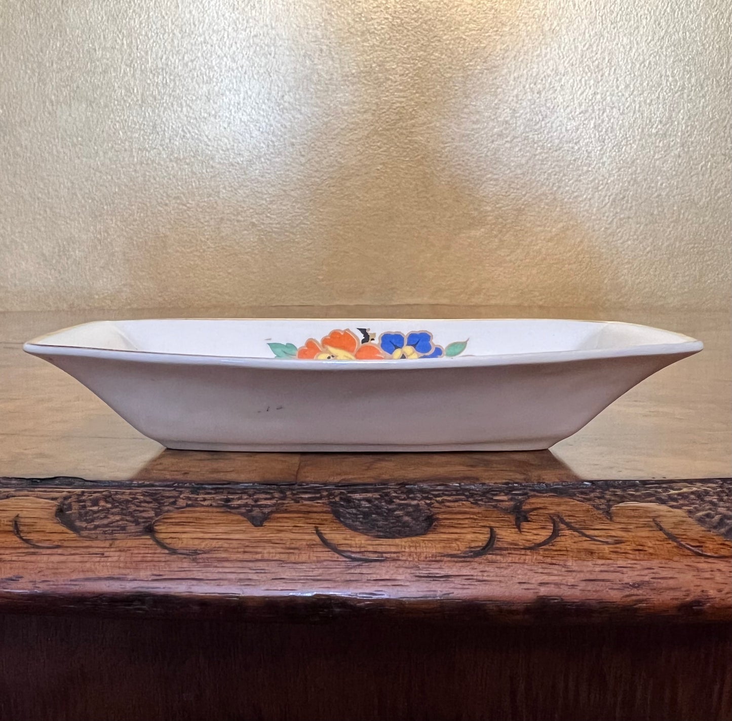 Floral Trinket Dish Vintage