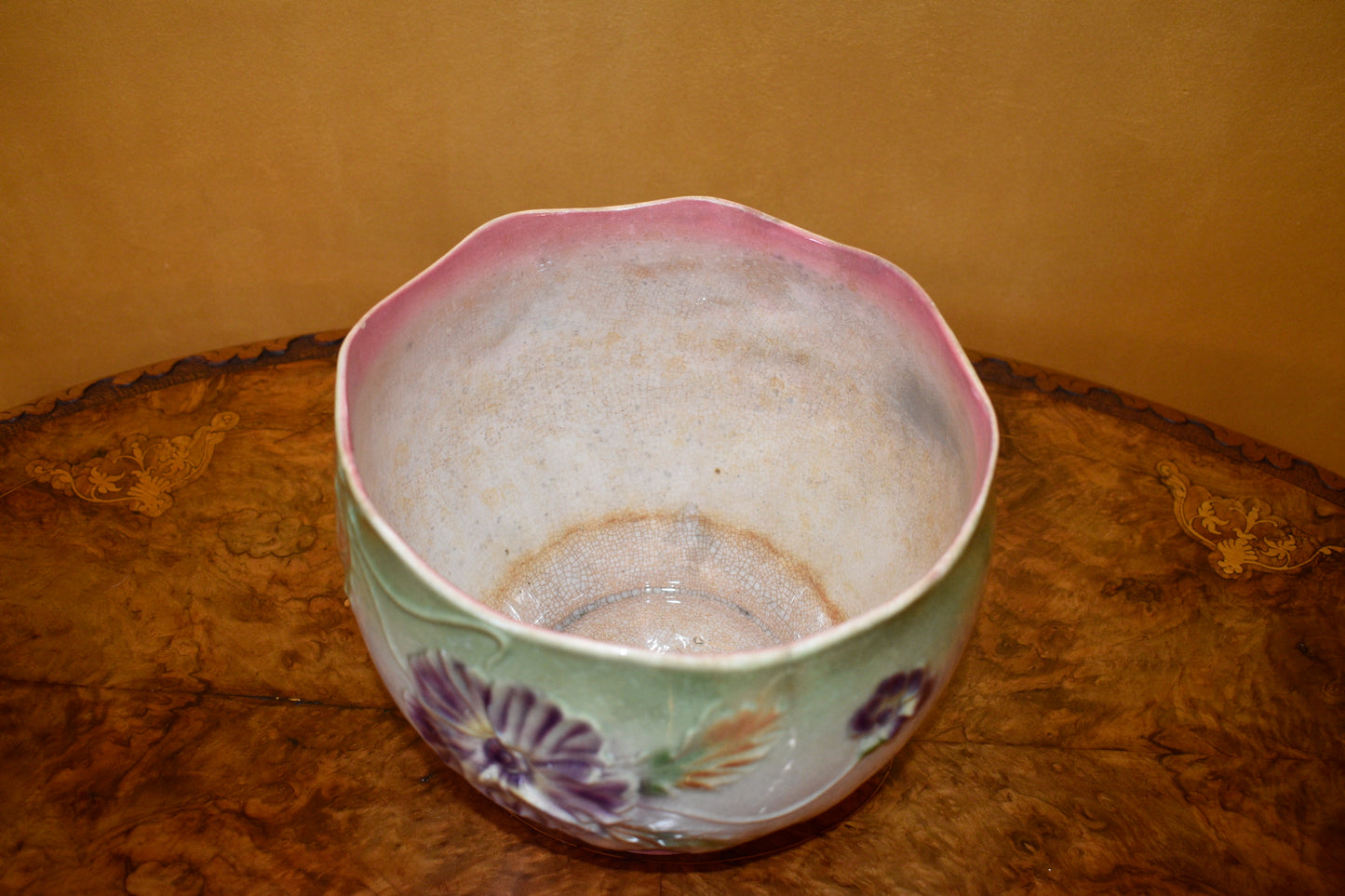 French Majolica Jardinere Pot