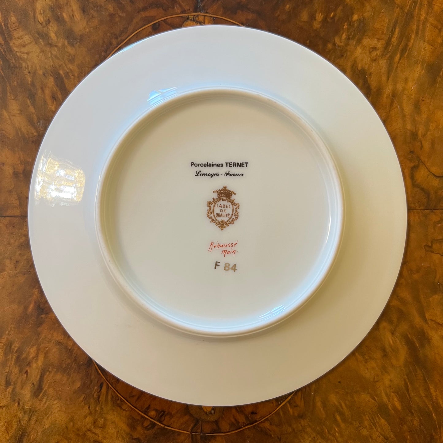 Limoges Label De Qualite Rehaussé Main Floral Collectors Plate