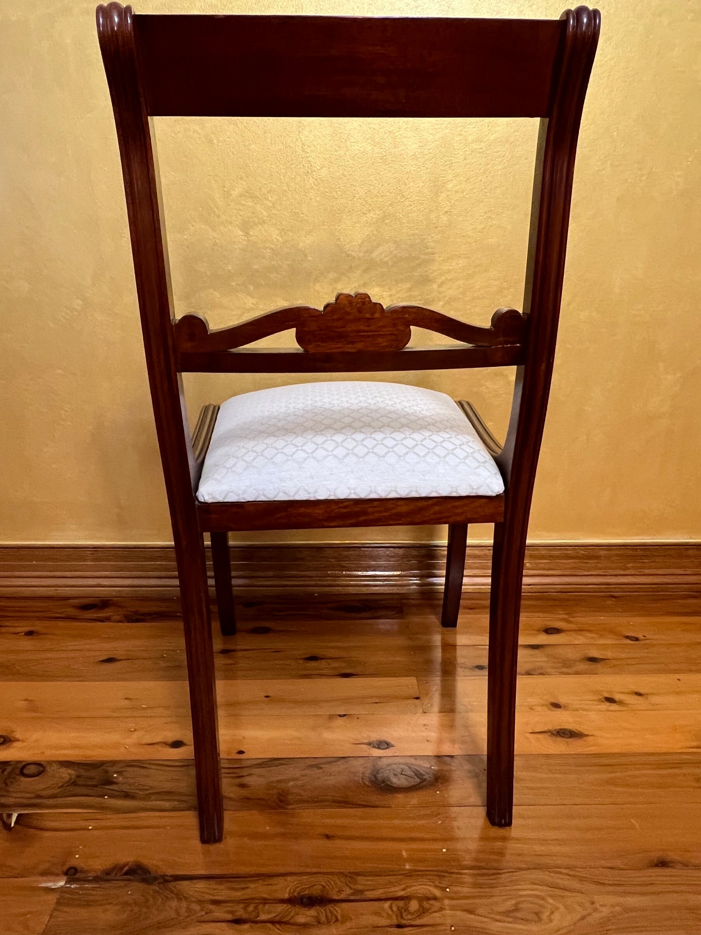 Mahogany Cream Chairs