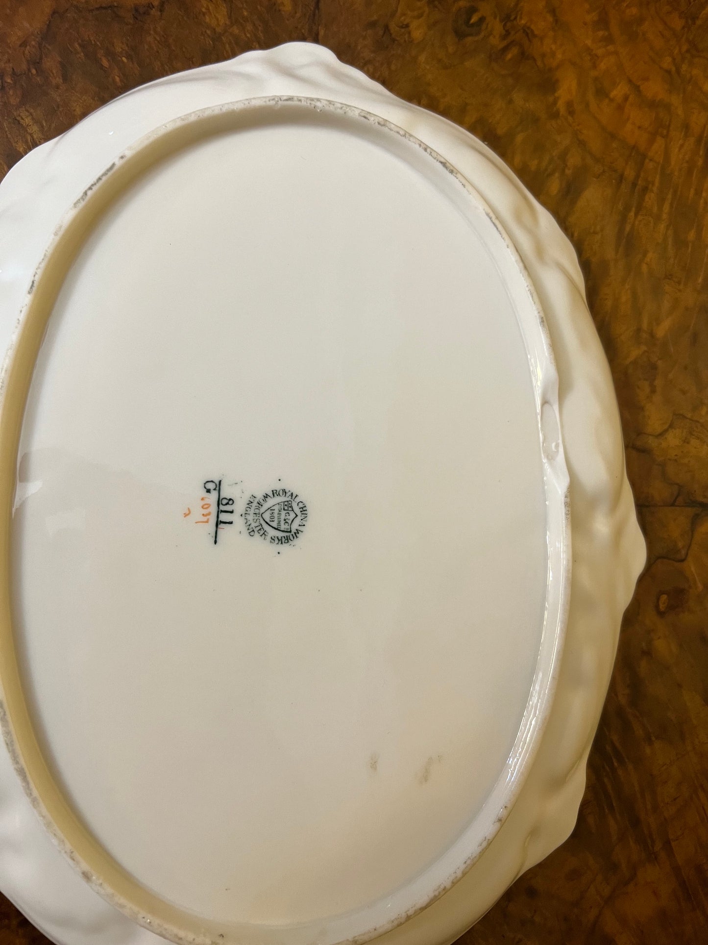 Royal China Works Worcester C & G Floral Tray