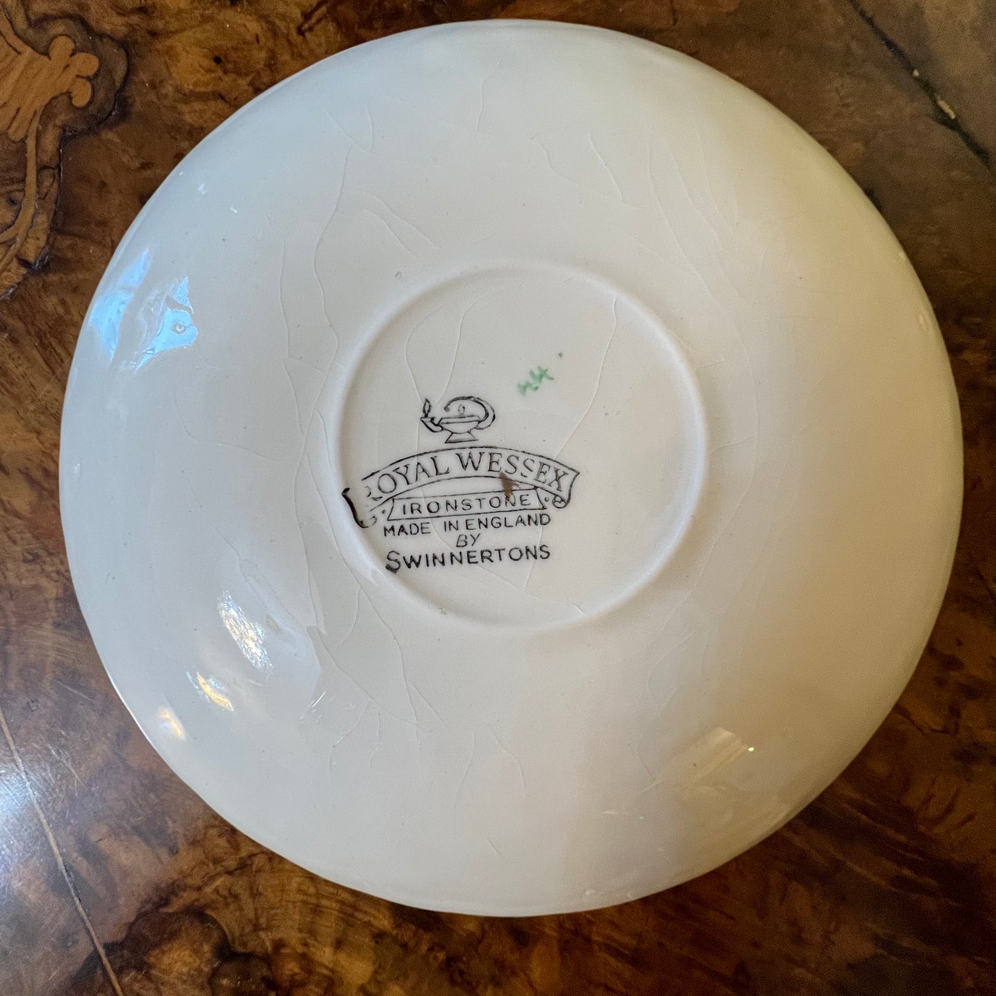 Royal Wessex Ironstone Leaf Print Saucer Plate