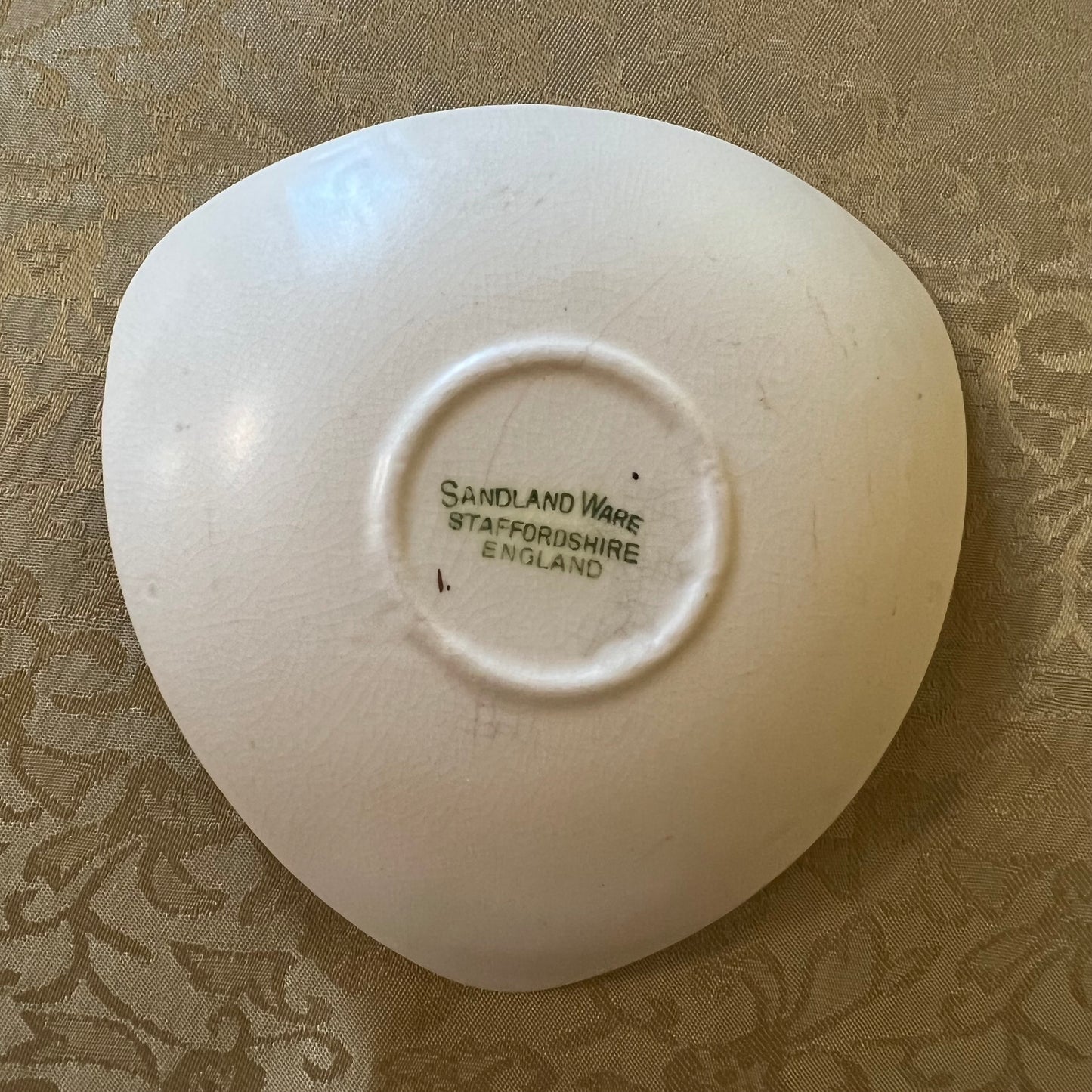 Staffordshire Sandland Ware Rose Triangle Dish
