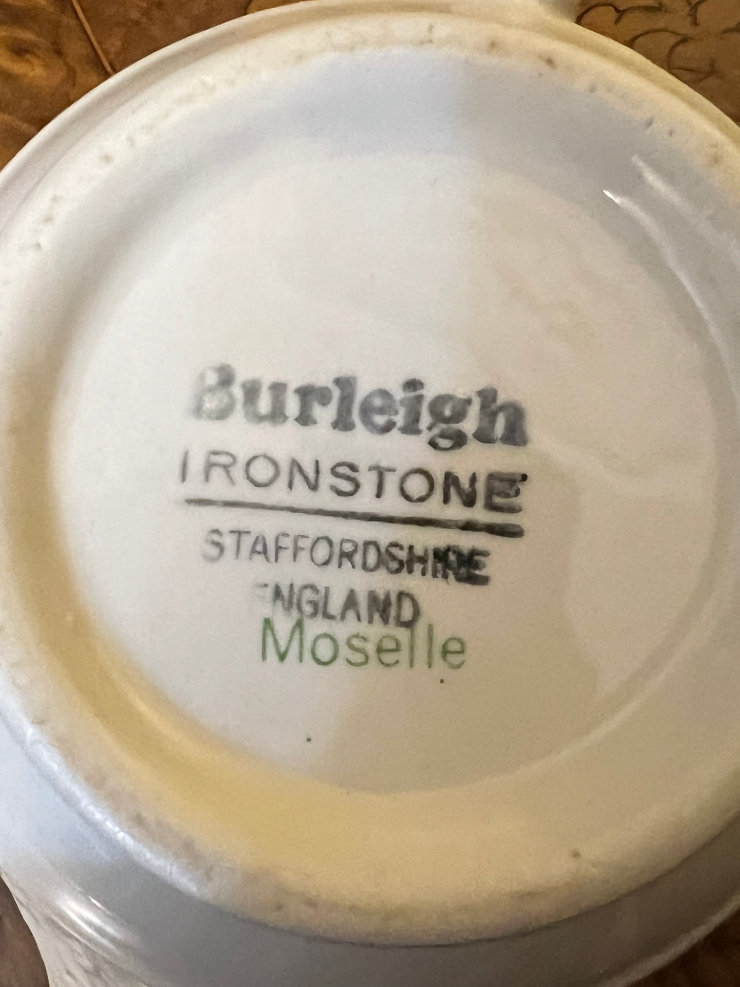 Vintage Burleigh Ironstone Moselle Leaves Jug