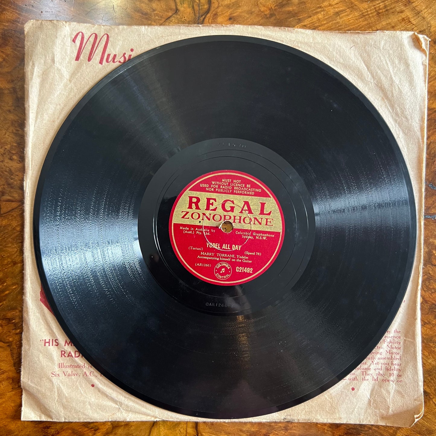 Vintage Harry Torrani Yodel All Day/ Yodelers Dream Girl