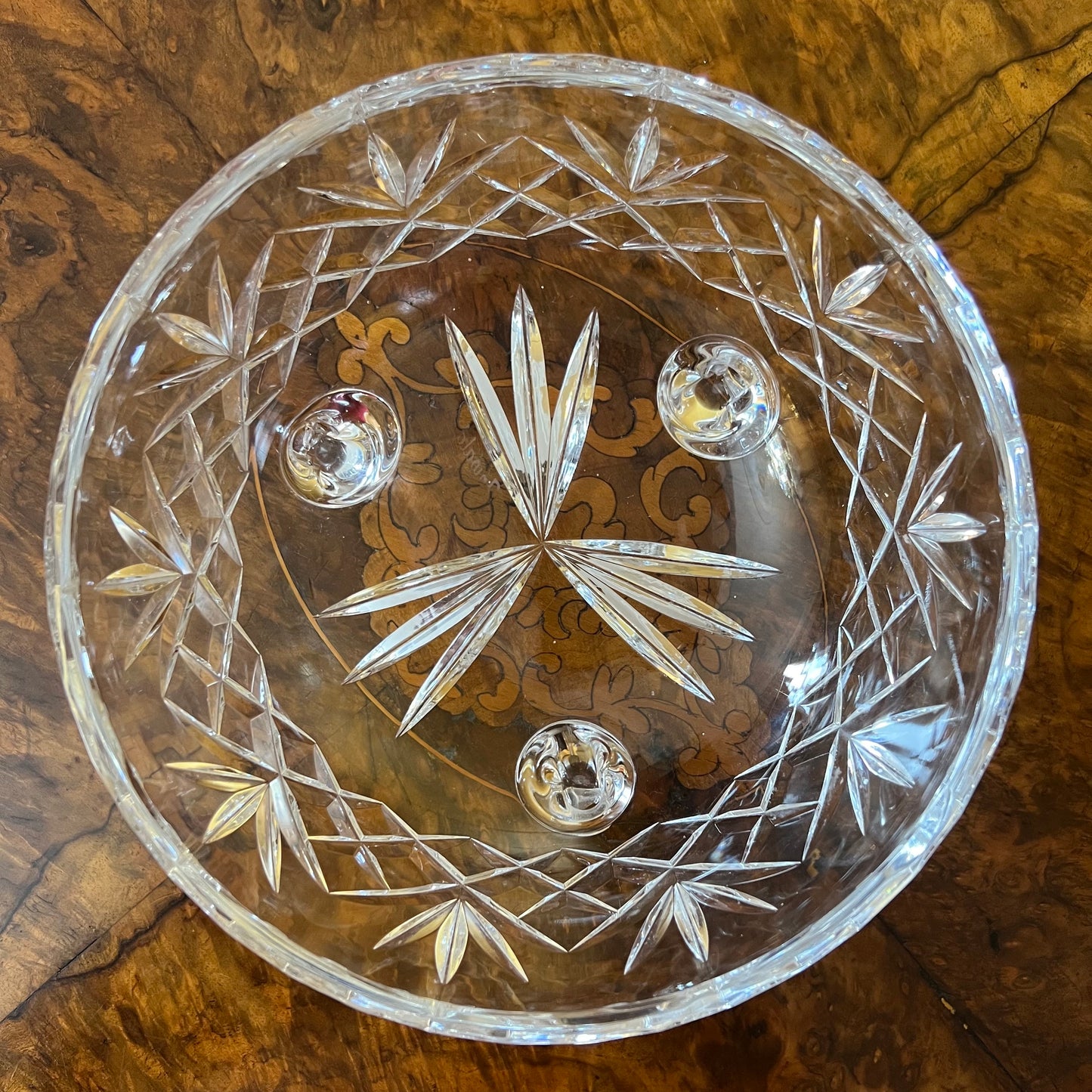 Vintage Inwald Crystal Display Bowl With Legs
